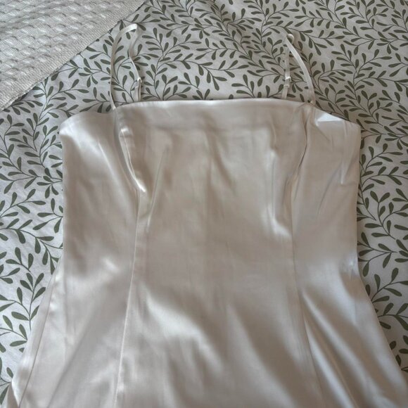 shimmer satin sunday best (aritzia) mini dress - Picture 1 of 4